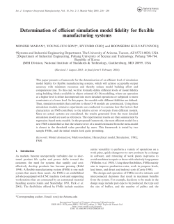 Determination of efficient simulation model fidelity for flexible
