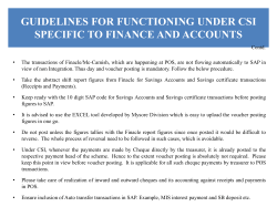 Guidelines for Functionnig under CSI