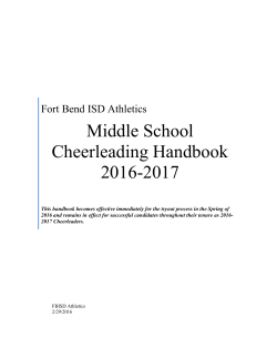Middle School Cheerleading Handbook 2016-2017