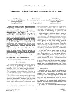 Cache Games—Bringing Access-Based Cache Attacks on AES to