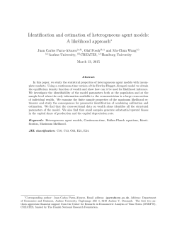 Identification and estimation of heterogeneous agent models: A