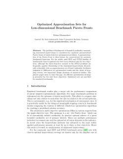 Optimized Approximation Sets for Low