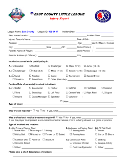Injury Report Form [] - East County Little League