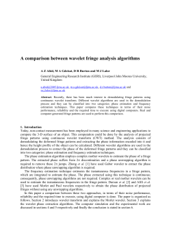 A comparison between wavelet fringe analysis algorithms