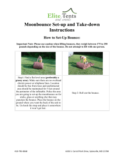 Moonbounce Set-up and Take-down Instructions