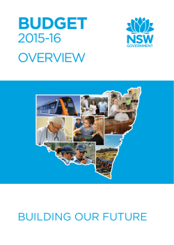 NSW Budget: Budget Home