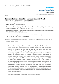 Tensions between Firm Size and Sustainability Goals: Fair