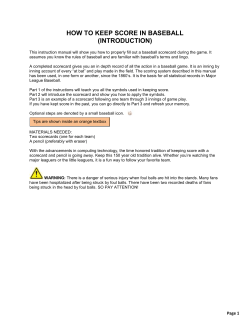 HOW TO KEEP SCORE IN BASEBALL