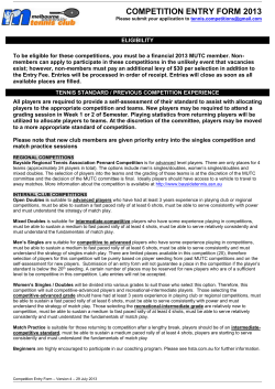 membership application form - Melbourne University Sports