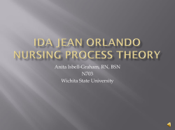 Ida Jean Orlando Nursing Process Theory