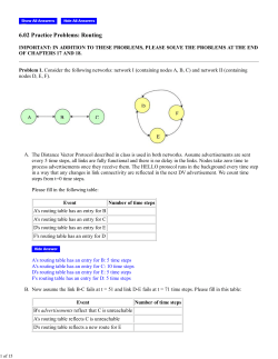 6.02 Tutorial 10 Solutions
