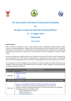 PGC May 2007: Draft Agenda - NBTC-ITU