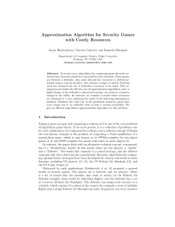 Approximation Algorithm for Security Games with Costly Resources