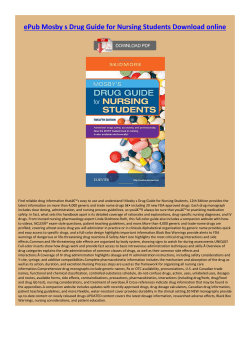 ePub Mosby s Drug Guide for Nursing Students