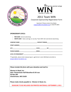 2011 Team WIN - Women in Need