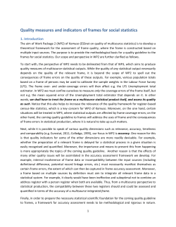 Quality measures and indicators of frames for social