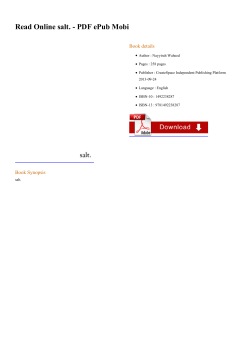 Read Online salt. - PDF ePub Mobi