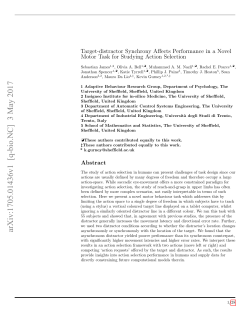 Target-distractor Synchrony Affects Performance in a Novel Motor