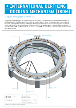 InternatIonal BerthIng DockIng MechanIsM (IBDM)