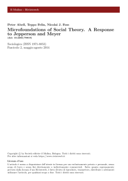 Microfoundations of Social Theory