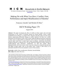 Making Do with What You Have: Conflict, Firm Performance and