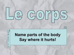 Le corps - MFL Resources