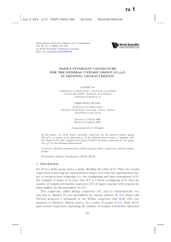DADE`S INVARIANT CONJECTURE FOR THE GENERAL UNITARY