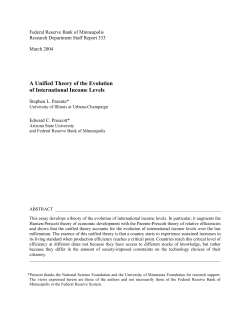 A Unified Theory of the Evolution of International Income Levels
