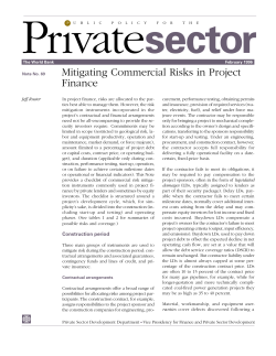 Mitigating Commercial Risks in Project Finance