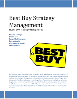 Best Buy Strategy Management - The Co