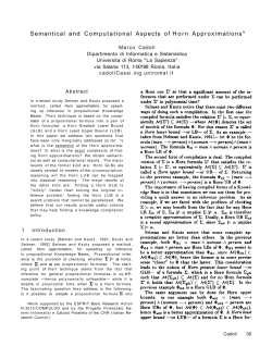 Semantical and Computational Aspects of Horn Approximations"