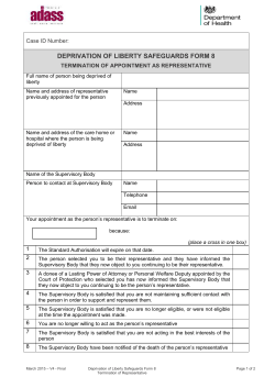 Form 8 Termination of Representative Final