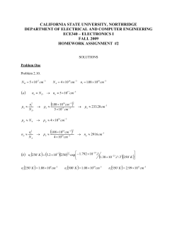 Homework #2 - California State University, Northridge