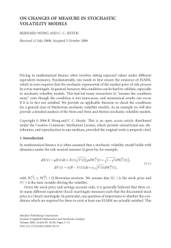 on changes of measure in stochastic volatility models