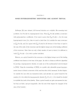 Chapter V. Some Hypergeometric Identities are Almost Trivial