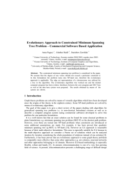 Evolutionary Approach to Constrained Minimum Spanning Tree