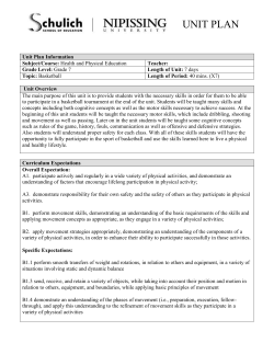 Unit plan basketball with assess rubric