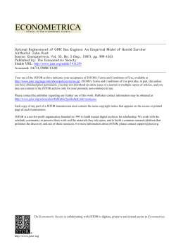 Optimal Replacement of GMC Bus Engines: An Empirical Model of