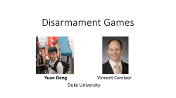 Disarmament Games