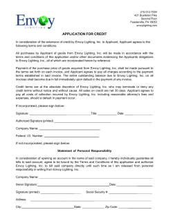 Application for Credit