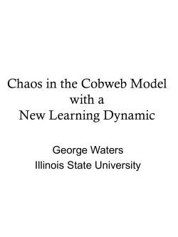 Chaos in the Cobweb Model with a New
