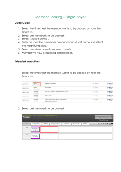 Administrator Booking Guide