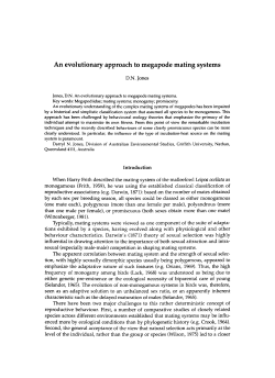 An evolutionary approach to megapode mating systems