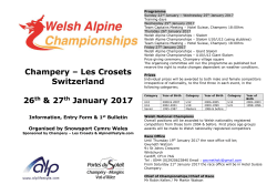 RACE ENTRY FORM - Snowsport Wales