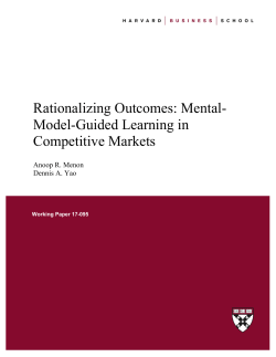 Rationalizing Outcomes: Mental- Model