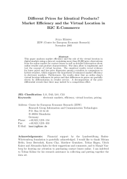 Different Prices for Identical Products? Market Efficiency