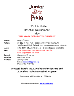 2017 Jr. Pride Baseball Tournament May