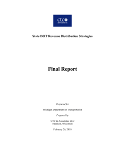 State DOT Revenue Distribution Strategies