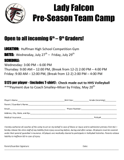 Lady Falcon Pre-Season Team Camp