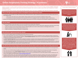 Online Anaphylaxis Training Strategy: A
